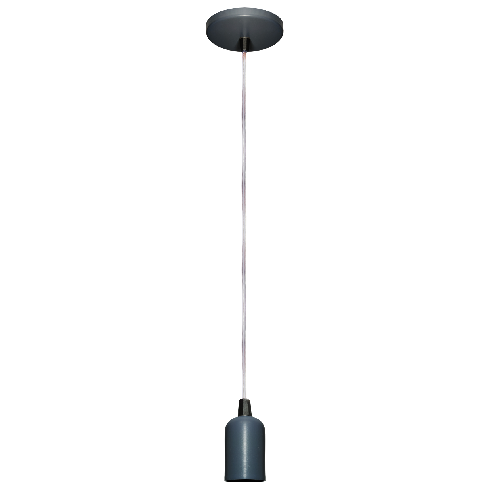 Pendente Model Clean Cinza para uma lampada Com 1