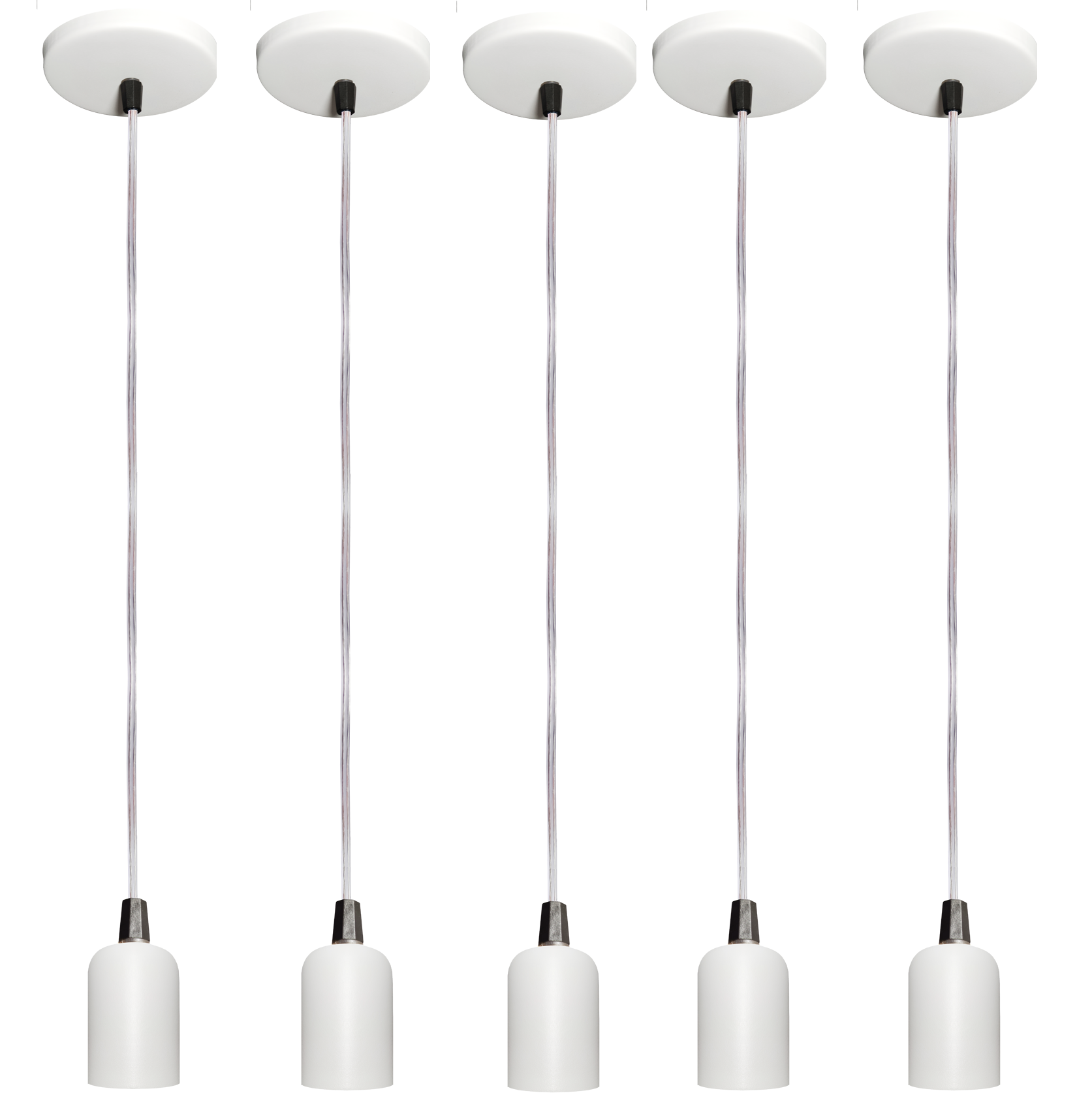 Pendente Model Clean Branco para uma lampada com 5