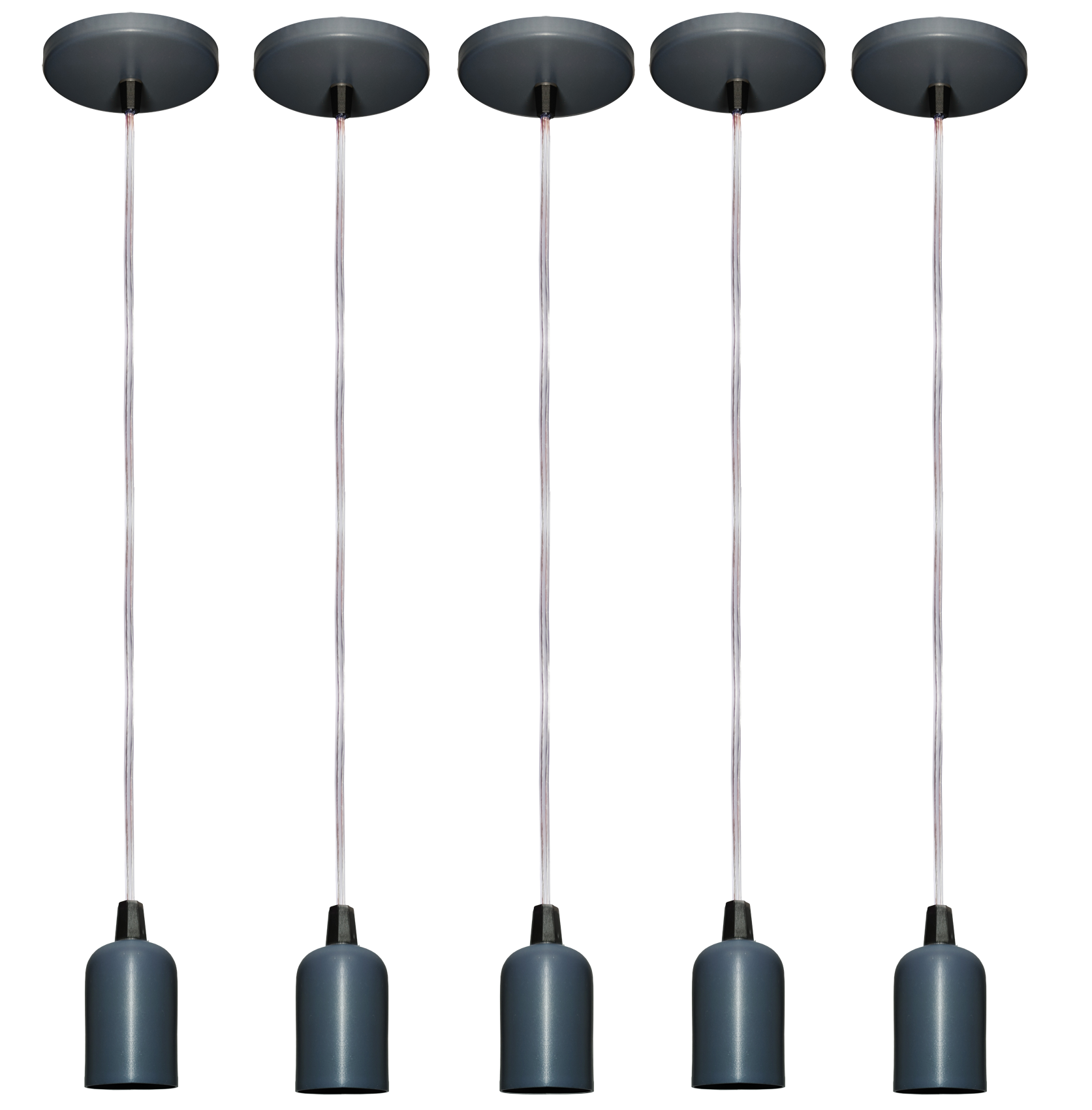 Pendente Model Clean Cinza para uma lampada Com 5
