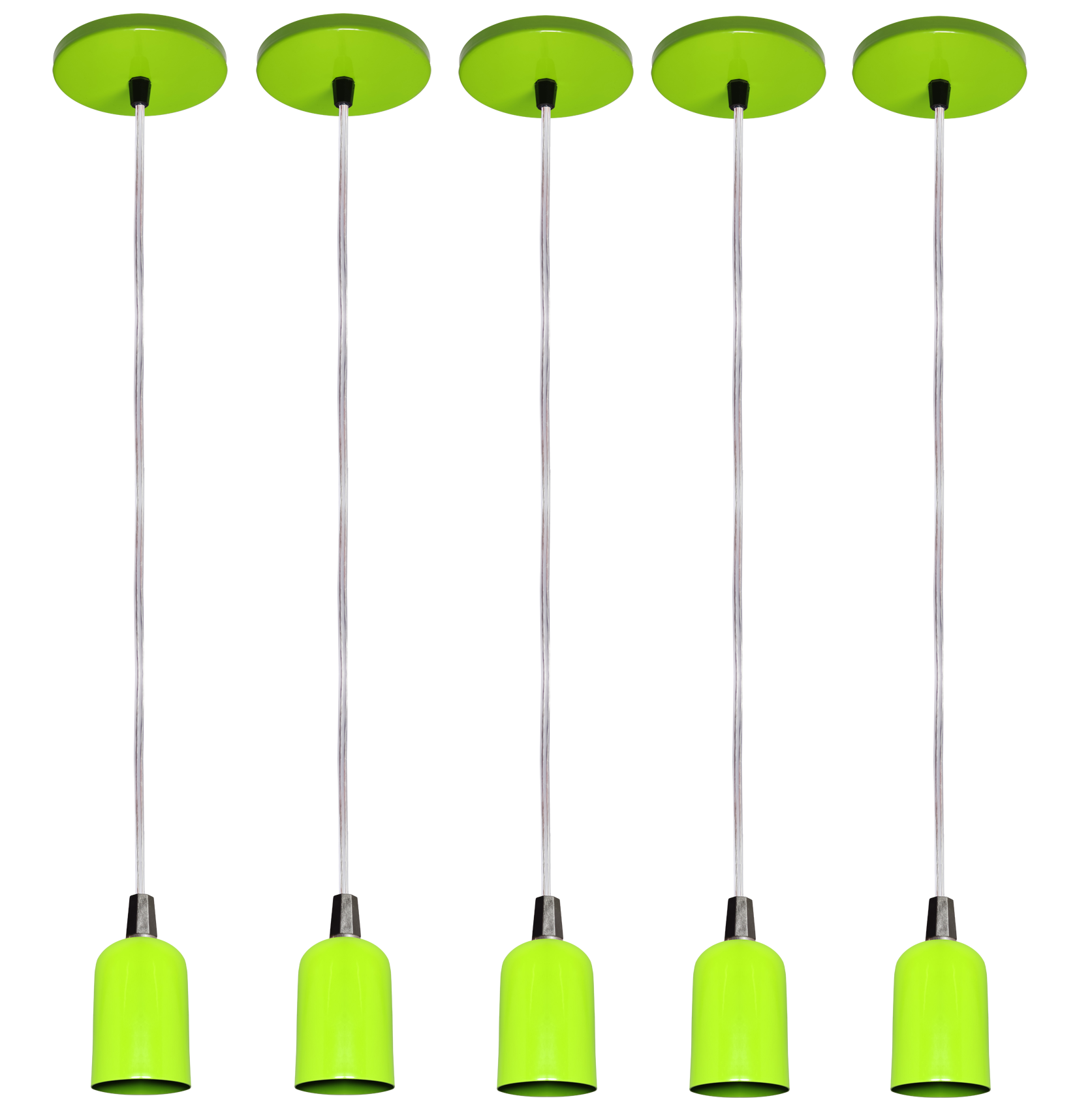 Pendente Model Clean Verde Para uma lampada Com 5