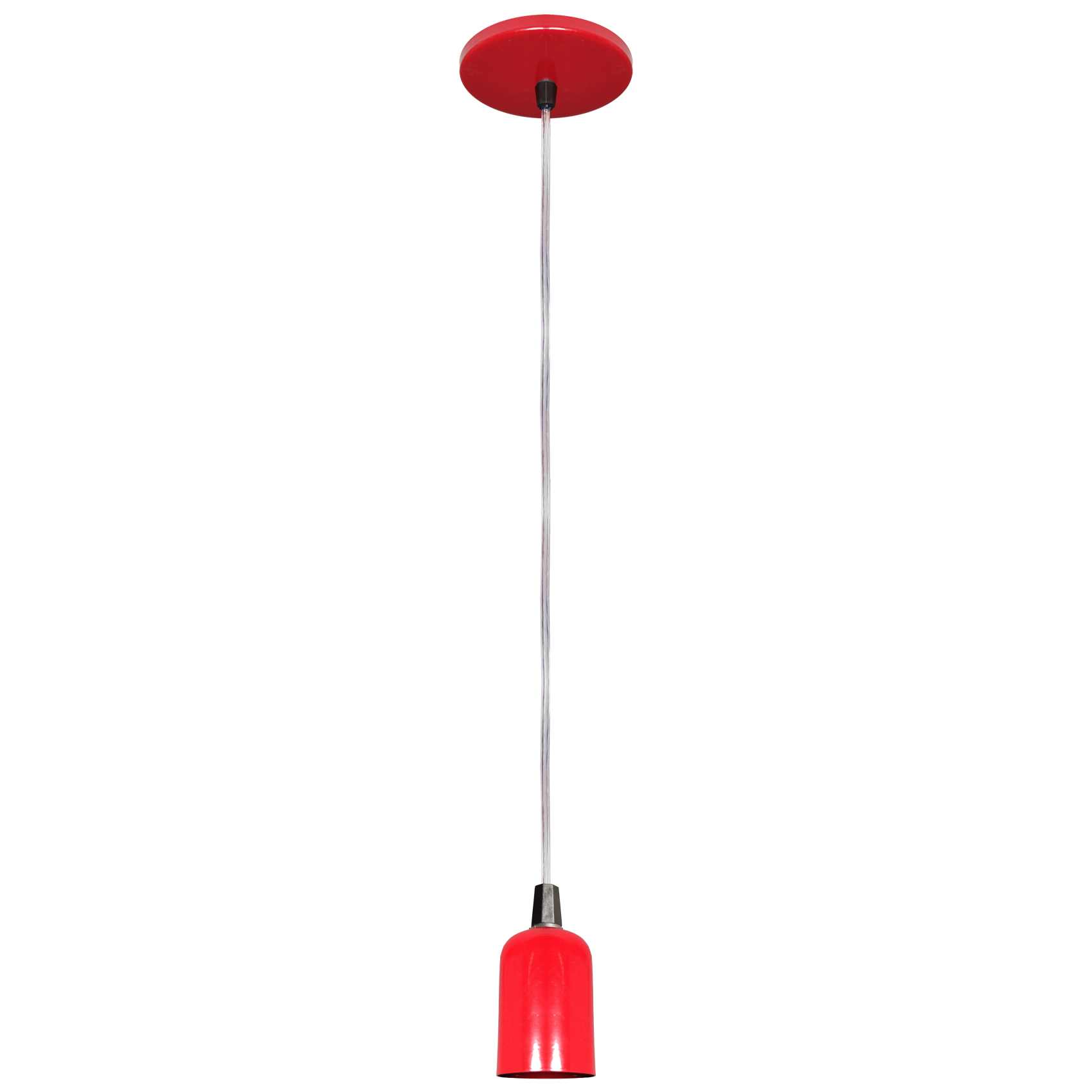 Pendente Model Clean Vermelho para uma lampada Com 1