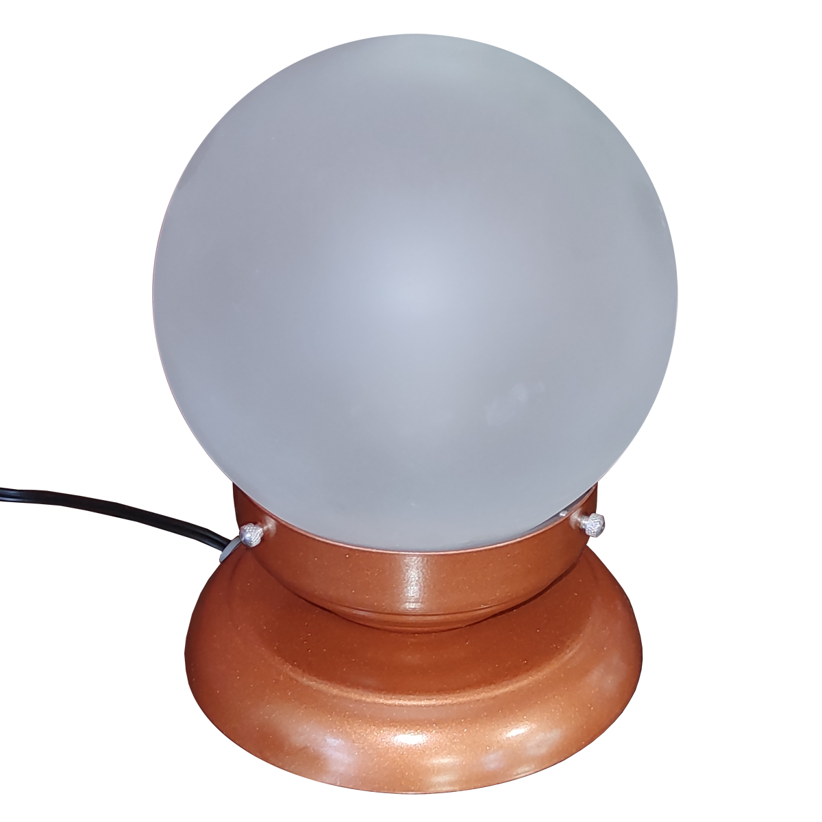 Abajur Bola de Cristal Cobre Com Esfera 10x15 Fosca                                                 
