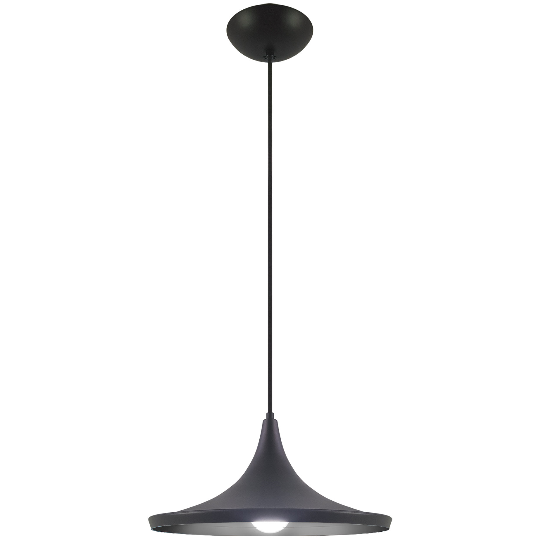 Pendente Style Hong Kong Aluminio Preto Com Preto