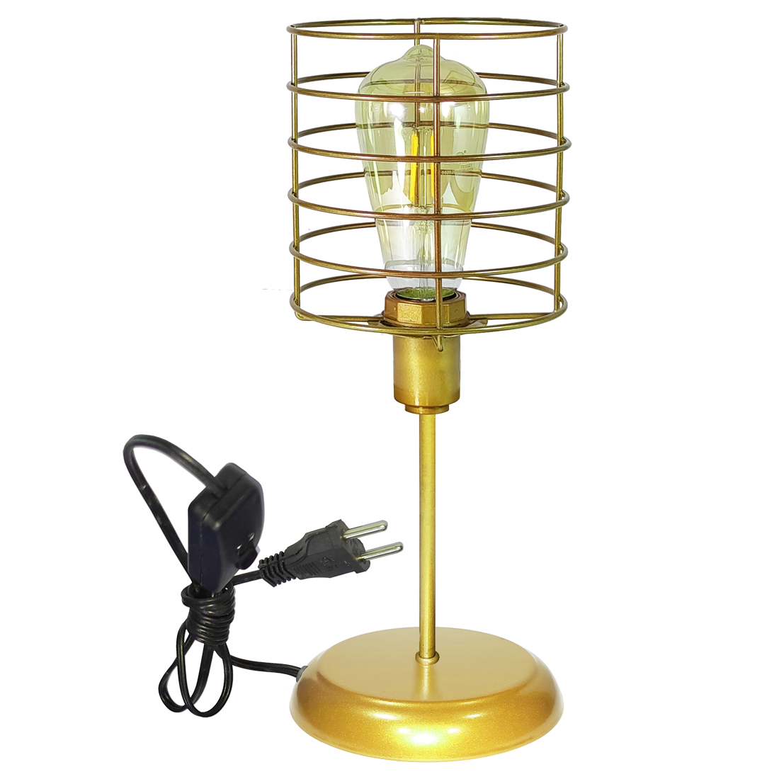 Abajur Classico Aramado Chochin Dourado                                                             