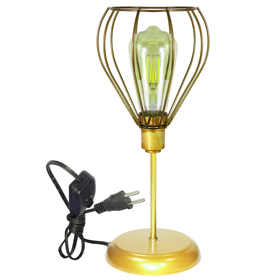 Abajur Classico Aramado Teardrop Dourado                                                            