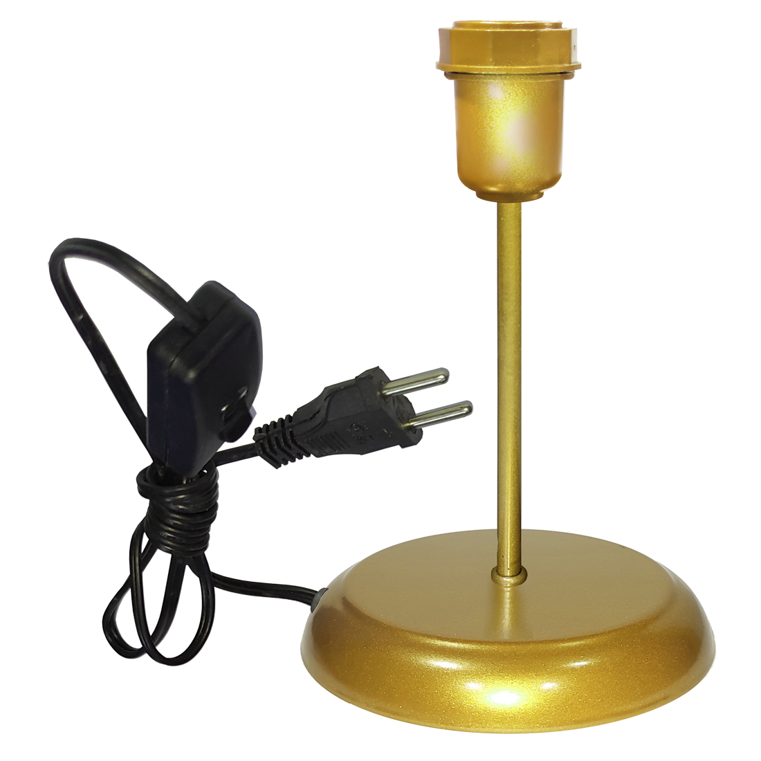 Abajur Classico Sem Aramado Dourado Com Soquete Para Cupula                                         