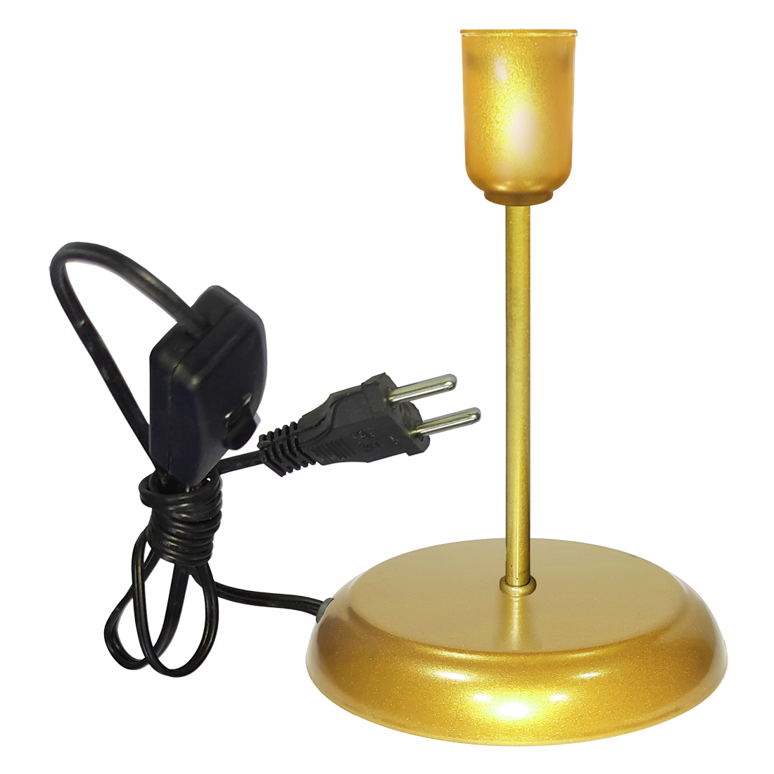 Abajur Classico Sem Aramado Dourado Soquete Liso                                                    