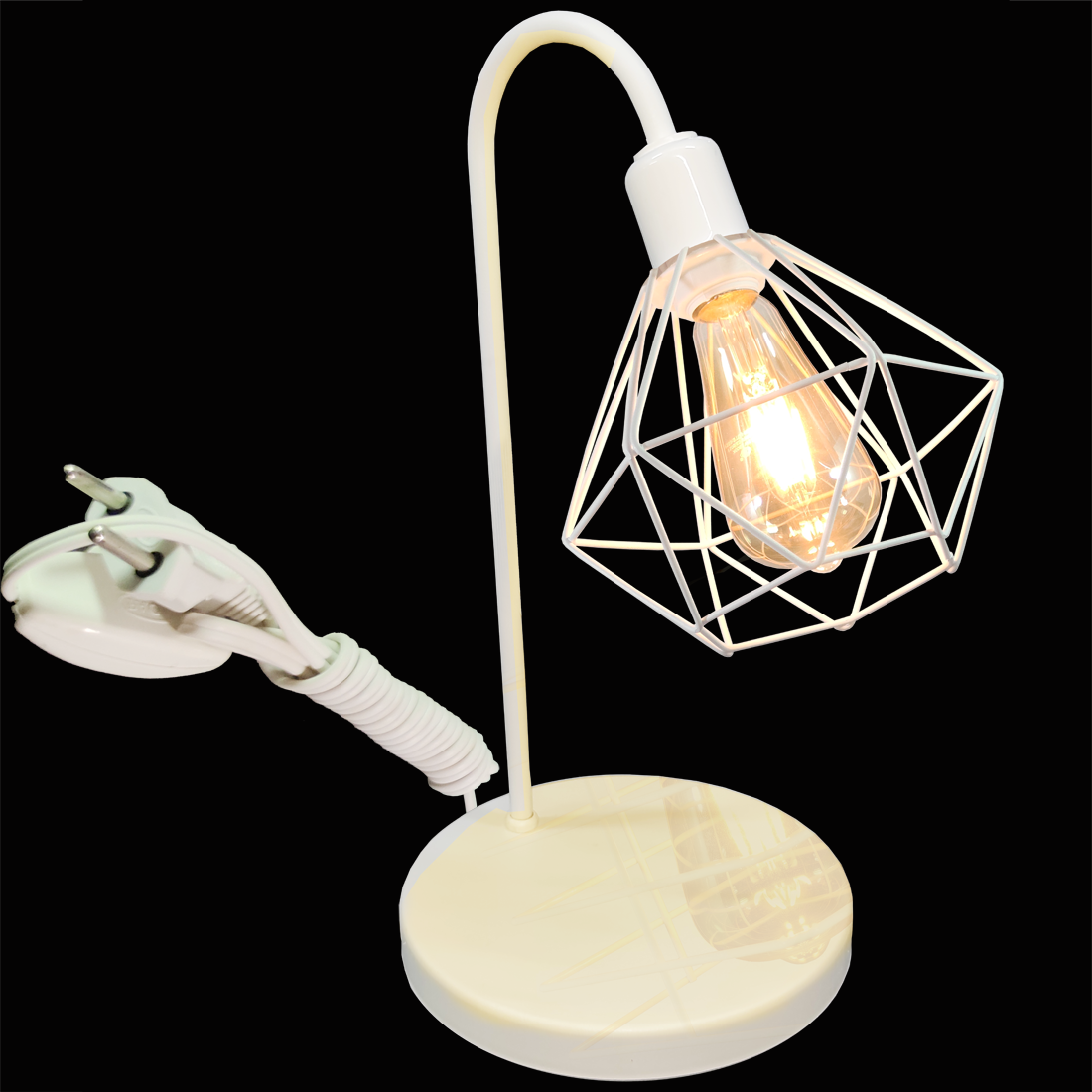 Luminria de Mesa Aramado Diamante Cor Branco                                                       
