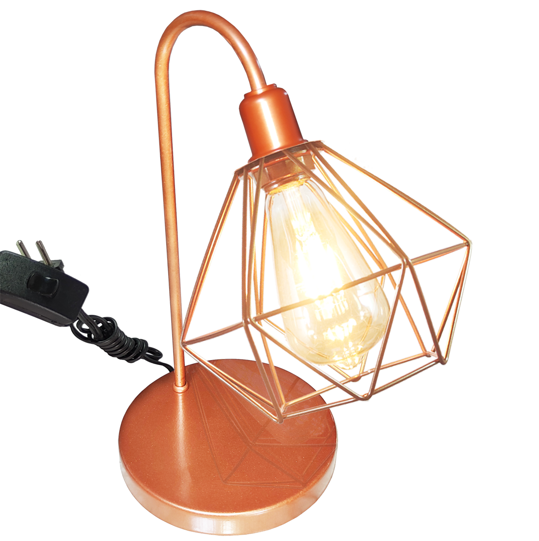 Luminria de Mesa Aramado Diamante Cor Cobre                                                        