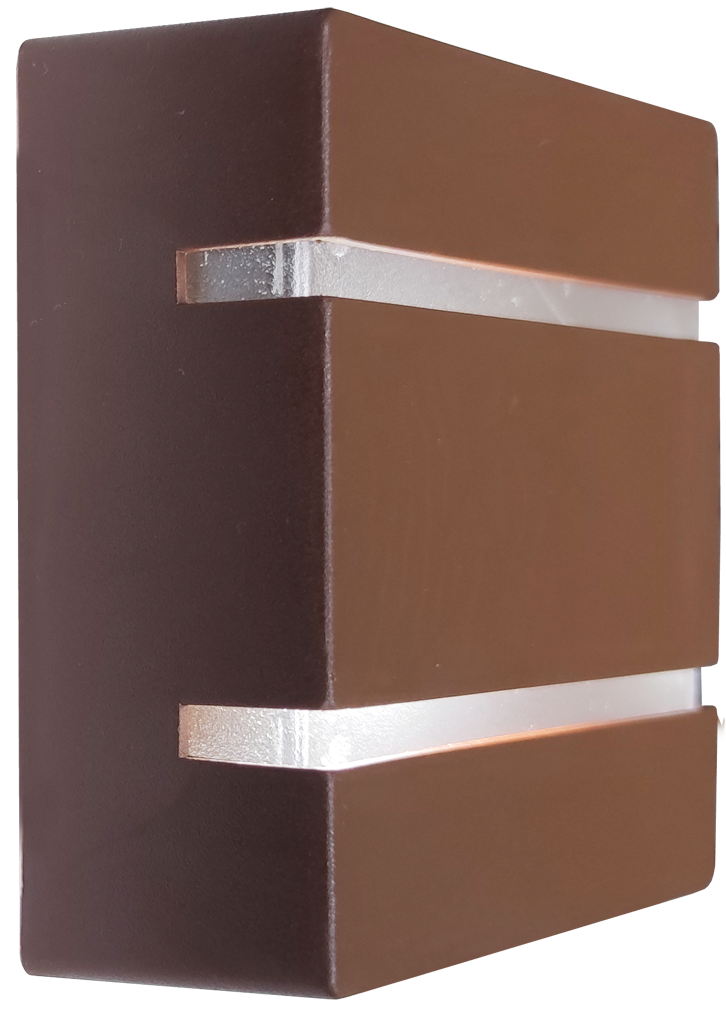 Luminaria Quadrada Multi Foco Marrom Com cLente Cristal                                             